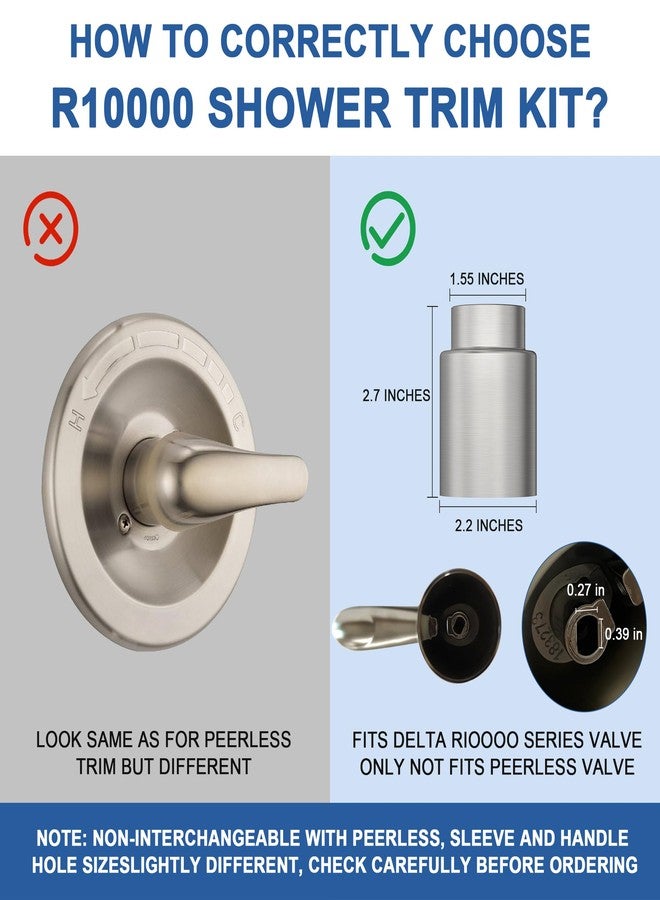 KANDENT Pressure-Balancing Shower Valve Trim Kit Replacement for Delta T13020-SS Monitor 13 Series, Stainless (Valve Not Included) 5.00 x 7.00 x 5.00 inches - Image 4