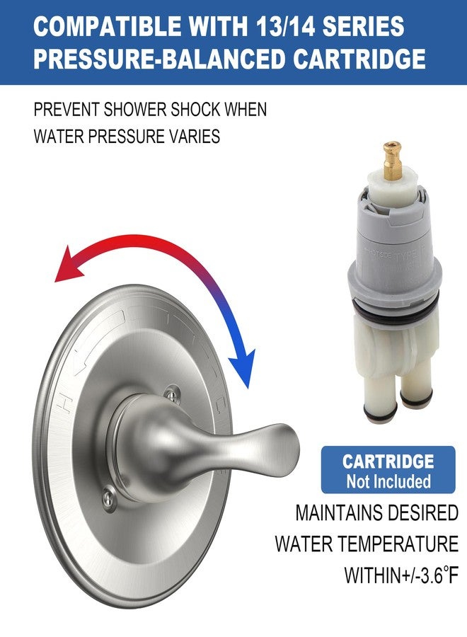 KANDENT Pressure-Balancing Shower Valve Trim Kit Replacement for Delta T13020-SS Monitor 13 Series, Stainless (Valve Not Included) 5.00 x 7.00 x 5.00 inches - Image 3