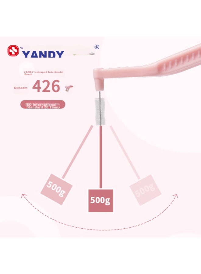 Yandy Independent Interdental Brush L-type 0.6mm 15pcs Orthodontic Correcting Teeth Teeth Gap Brush Interdental Brush Interdental Brush - Image 3