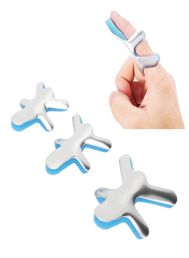 Brrnoo Metal Finger Support Finger Knuckle, 3pcs Frog Type Finger Splint Straightening Support, Finger Support Brace Finger Stabilizer for Broken Fingers Straightening Arthritis - Image 2