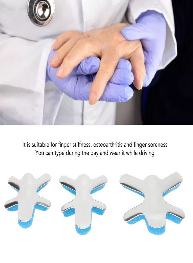 Brrnoo Metal Finger Support Finger Knuckle, 3pcs Frog Type Finger Splint Straightening Support, Finger Support Brace Finger Stabilizer for Broken Fingers Straightening Arthritis - Image 5
