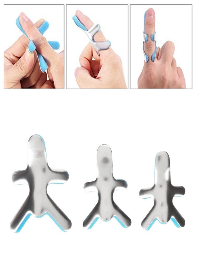 Brrnoo Metal Finger Support Finger Knuckle, 3pcs Frog Type Finger Splint Straightening Support, Finger Support Brace Finger Stabilizer for Broken Fingers Straightening Arthritis - Image 4
