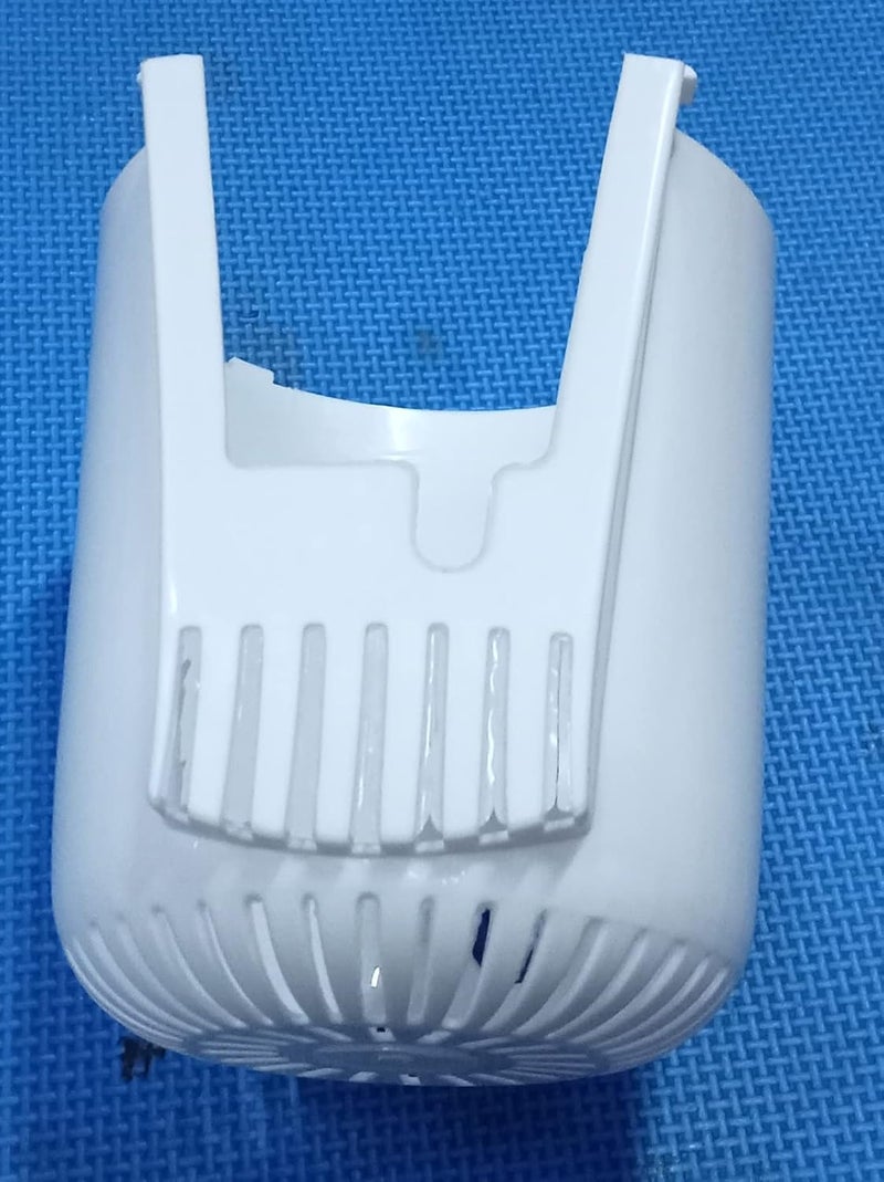 White Plastic Table Fan Back CoverGuard Lock Nut Set 002  - Image 3