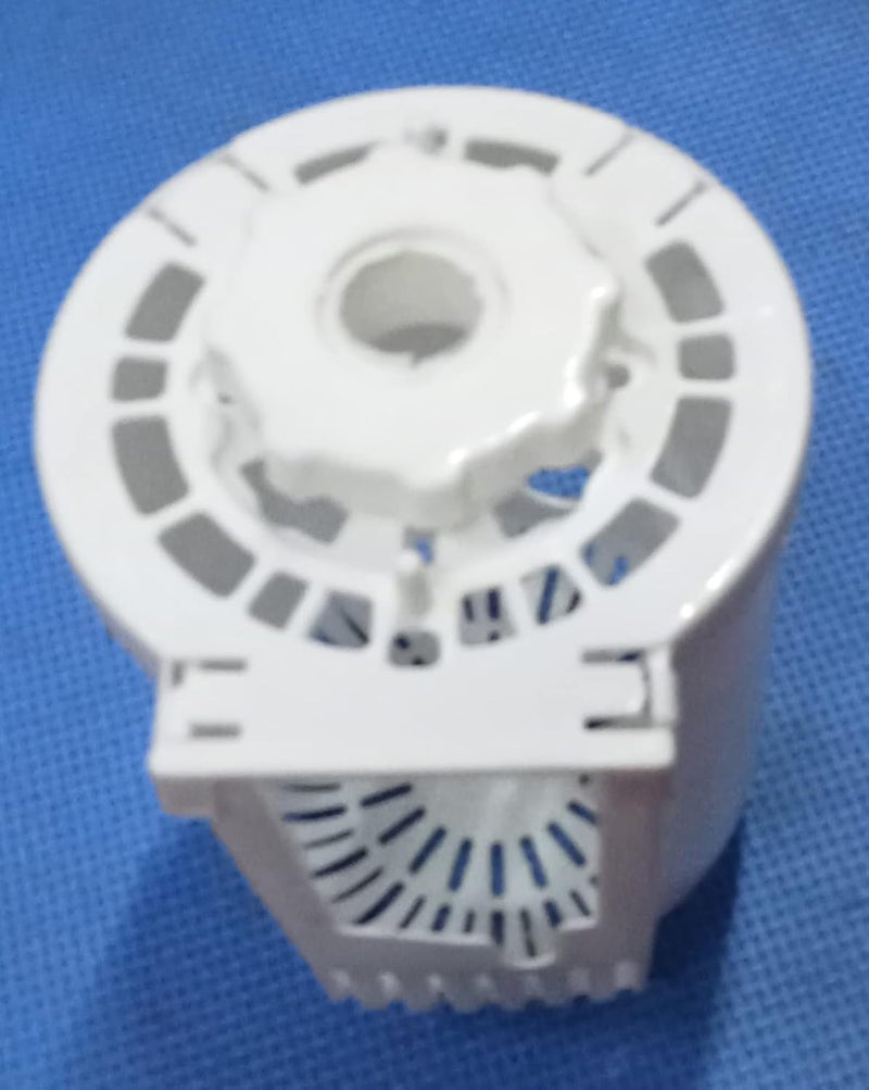 White Plastic Table Fan Back CoverGuard Lock Nut Set 002  - Image 4