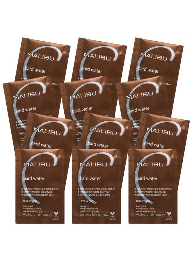 Malibu C Hard Water Wellness Hair Remedy Removes Hard Water Deposits & Impurities With Vitamin C Complex for Shine & Vibrancy, 5g Sachets, 12 Count - Image 1