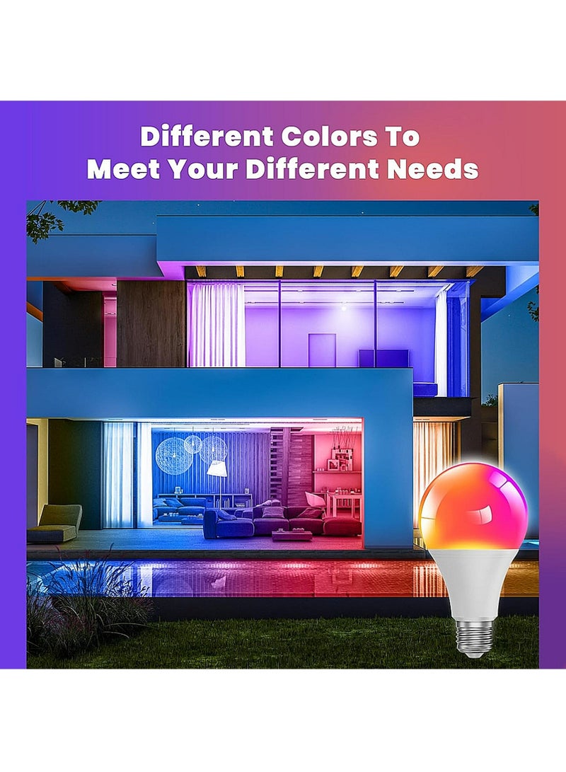 يوجي 2PCS LED Globe Lamp 15W المصابيح ، المصابيح المكافئة قاعدة المصابيح لمروحة السقف الإضاءة المنزلية مصباح توفير الطاقة مصباح معلق الإضاءة المنزلية واضحة الضوء الدافئ 7 لون التخفيف - Image 5