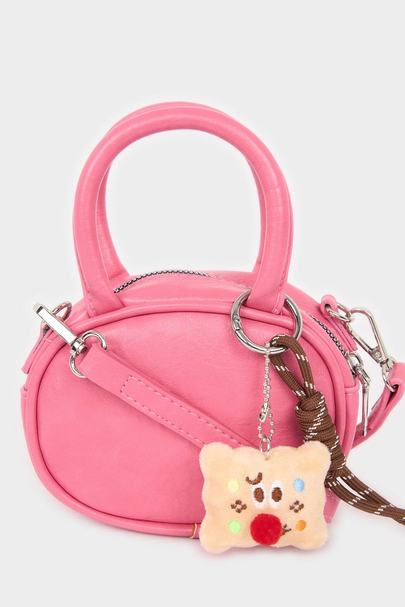 DeFacto Pink Girl Girl Charm Detail Crossbody Bag Casual - Image 2