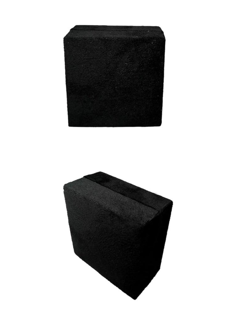 Generic - Luxury Double Ring Slot Velvet Box - Jewelry, and Accessories - Perfect for Display and Special Occasions (Black) - Image 1