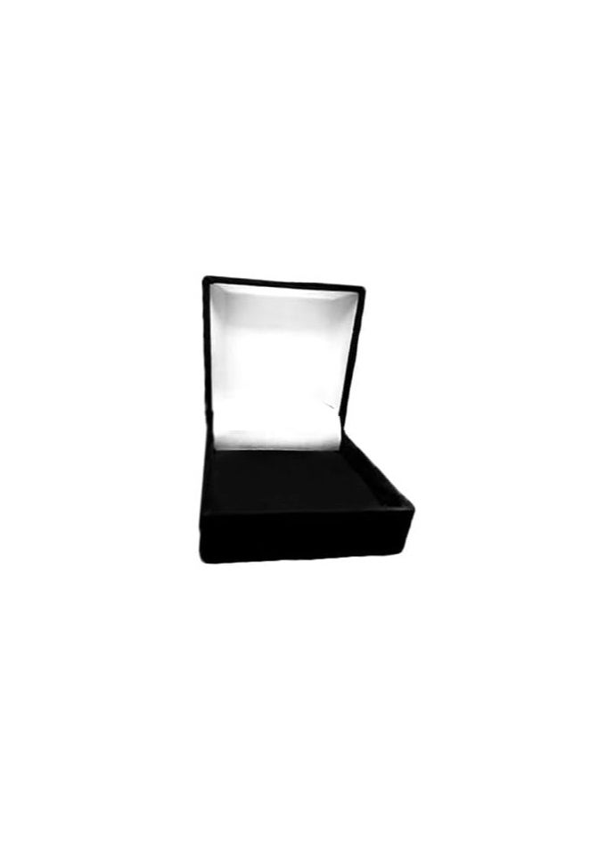 Generic - Luxury Double Ring Slot Velvet Box - Jewelry, and Accessories - Perfect for Display and Special Occasions (Black) - Image 1