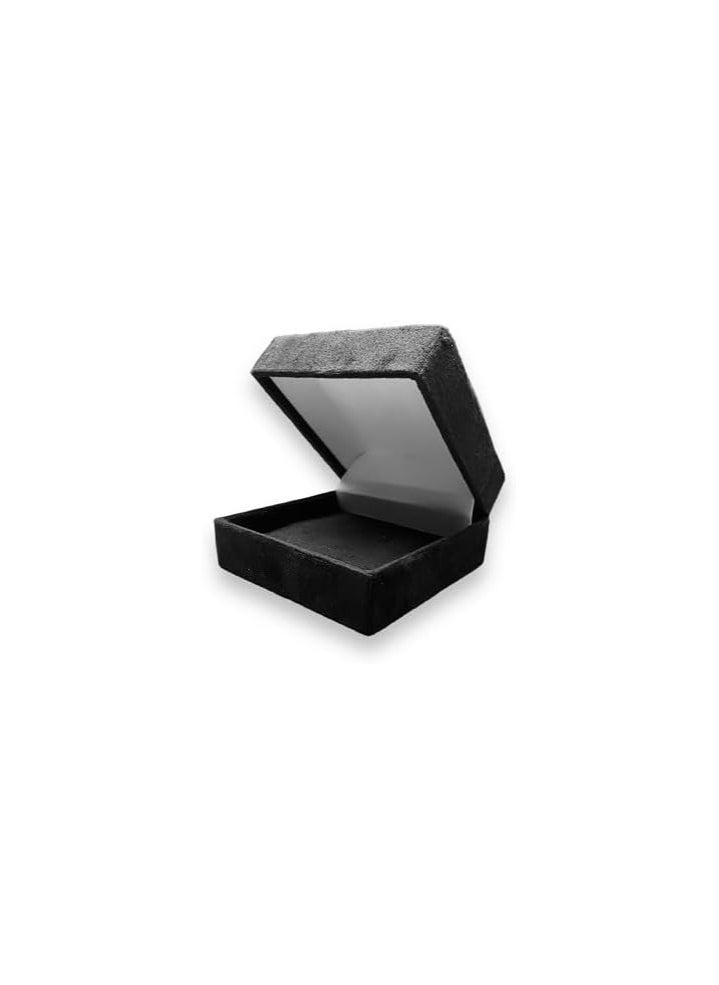 Generic - Luxury Double Ring Slot Velvet Box - Jewelry, and Accessories - Perfect for Display and Special Occasions (Black) - Image 1
