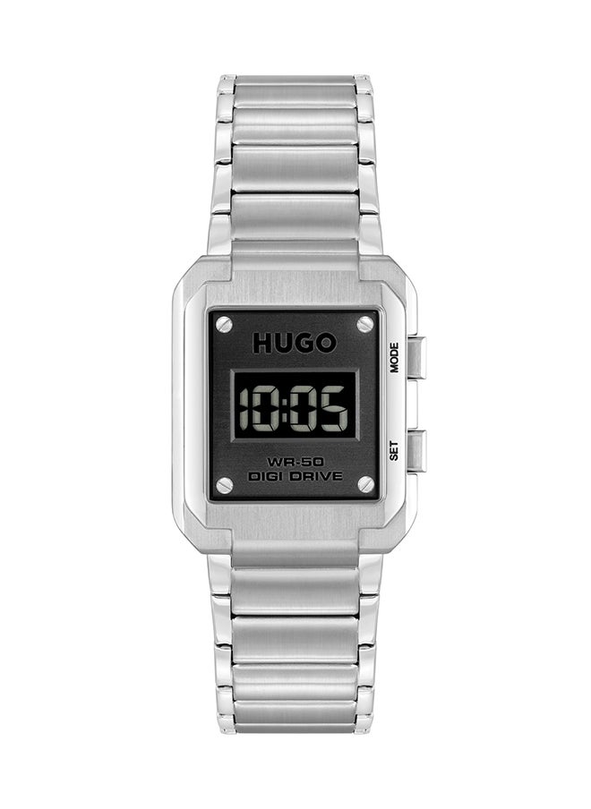 HUGO BOSS ساعة يد رجالية من الستانلس ستيل بعقارب مستطيلة الشكل 1530356 - 30 ملم  - Image 1