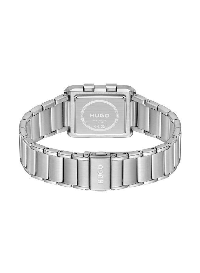 HUGO BOSS ساعة يد رجالية من الستانلس ستيل بعقارب مستطيلة الشكل 1530356 - 30 ملم  - Image 3