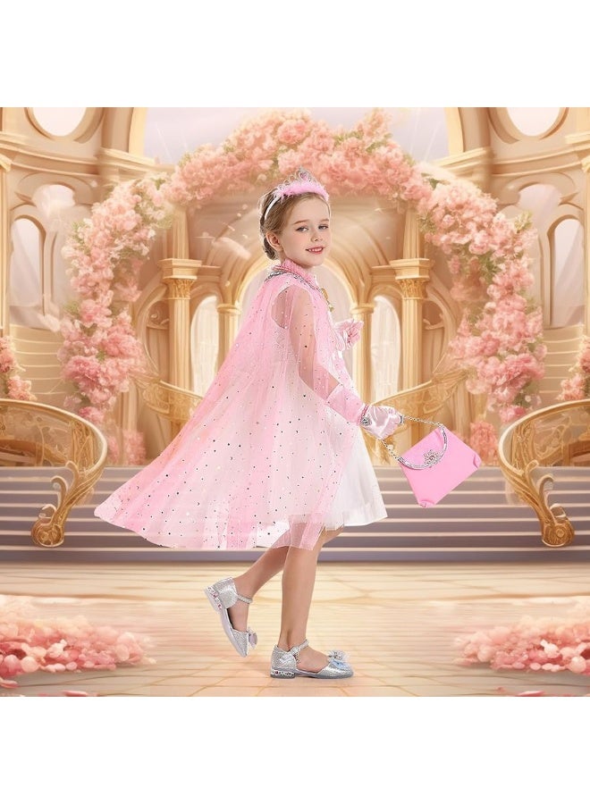 Fedio Princess Cape Set,12Pcs Princess Dress up Clothes for Little Girl, Princess Dresses for Girl 3-8 Years Birthday Gift - Image 1