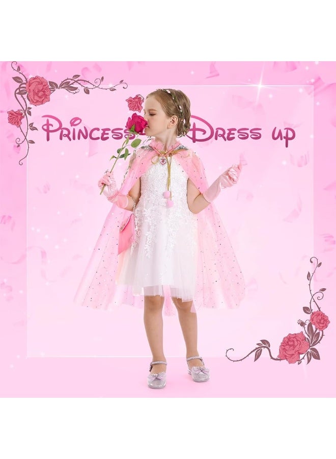 Fedio Princess Cape Set,12Pcs Princess Dress up Clothes for Little Girl, Princess Dresses for Girl 3-8 Years Birthday Gift - Image 3