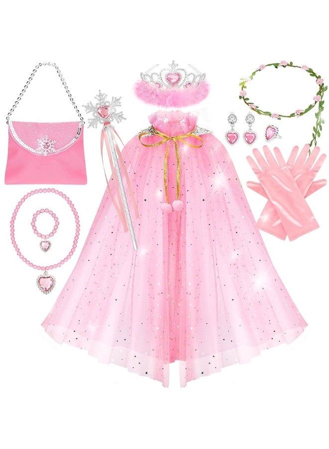 Fedio Princess Cape Set,12Pcs Princess Dress up Clothes for Little Girl, Princess Dresses for Girl 3-8 Years Birthday Gift - Image 2