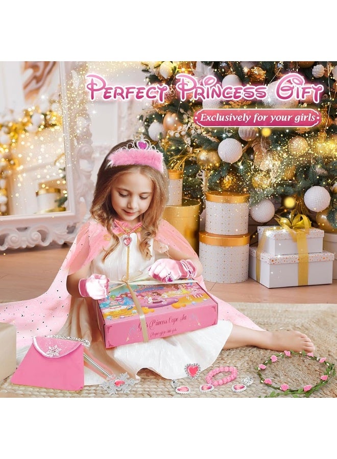Fedio Princess Cape Set,12Pcs Princess Dress up Clothes for Little Girl, Princess Dresses for Girl 3-8 Years Birthday Gift - Image 5