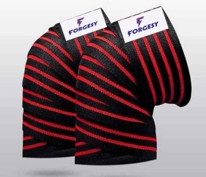 Forgesy Knee Wraps (Pair) for Cross Training Gym Workout Weightlifting, Knee Straps for Squats - for Men & Women- 78"-Compression & Elastic Support. - Image 5
