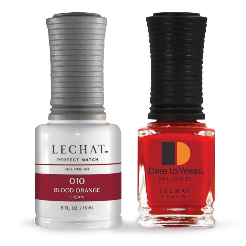 LeChat - Perfect Match Gel Polish - Blood Orange - Tomato Red Cream with Magenta Undertones - (0.5 Ounce) - Easy Application - Soak Off Formula - Image 1