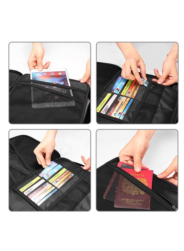 general Multifunctional fireproof and waterproof certificate storage bag, office household storage bag, document passport, file bag - Image 3