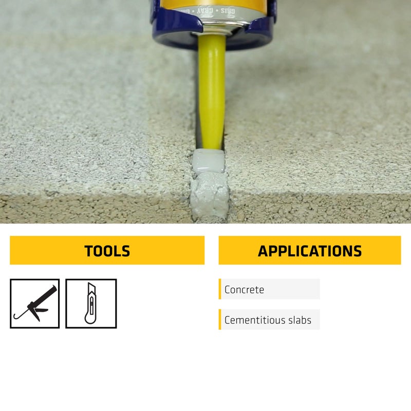 SIKA سيكافليكس سيلف ليفلينغ سيلاينت، رمادي، بولي يوريثان مع قدرة تسريع الشفاء لتعبئة المفاصل التمددية الأفقية في الخرسانة، 29 أونصة سائلة كارتريدج - Image 5