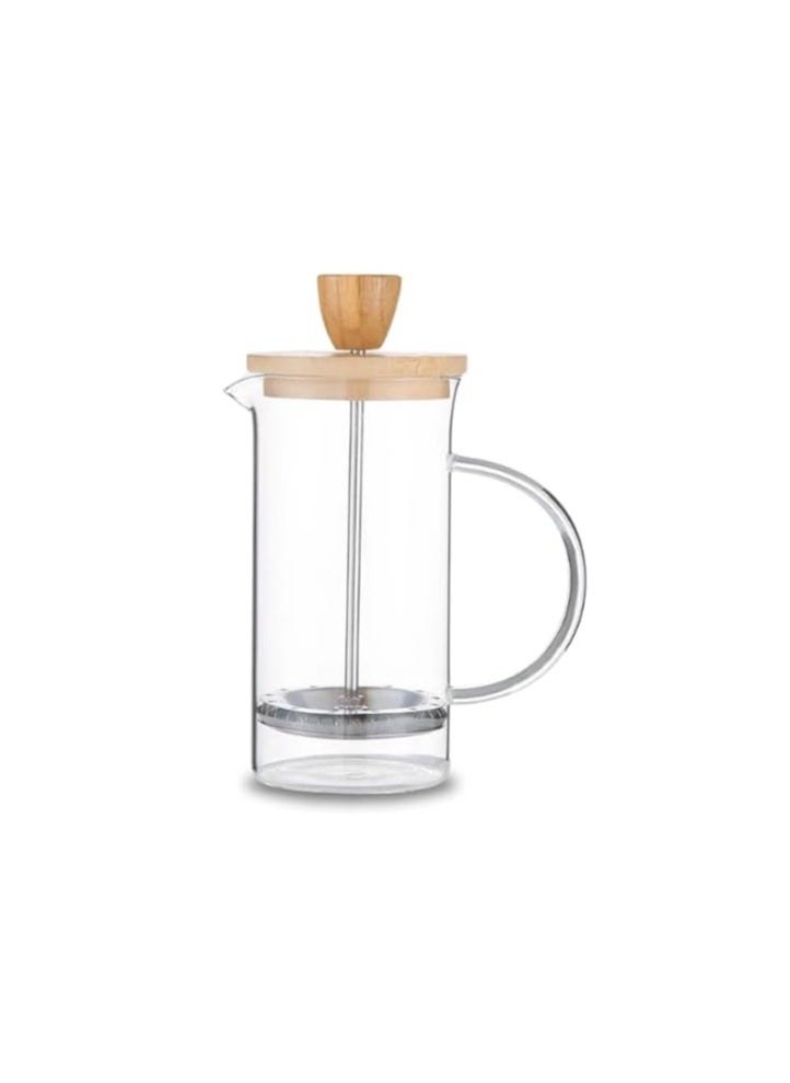 Glass French Press Coffee Maker for Best Tasting Coffee and Tea, Borosilicate Glass, Wood, Stainless Steel (350ml) - pzsku/Z7F8ABC894FB479BEF2D6Z/45/_/1722458865/f61dd4a7-9e1e-43fd-af45-fa9ead7ba3b8