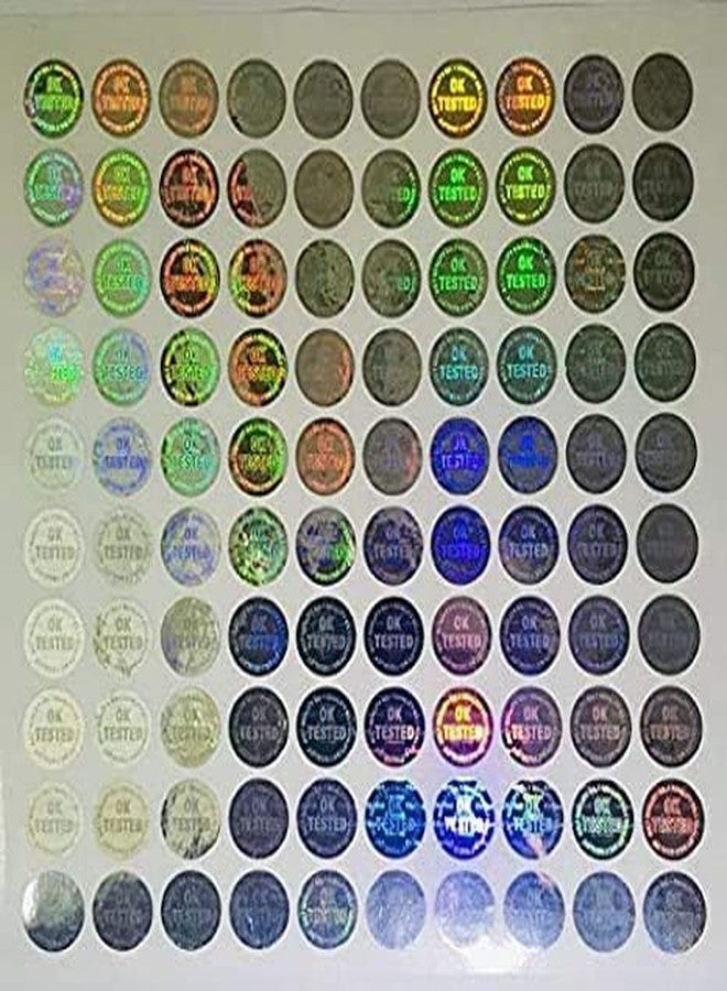 Sehgal Store Holograms Golden Stickers Round Shape Ok Tested 10 Sheets (13 mm) 1000 Stickers Trustworthy Proof for Quality Assurance - Image 4