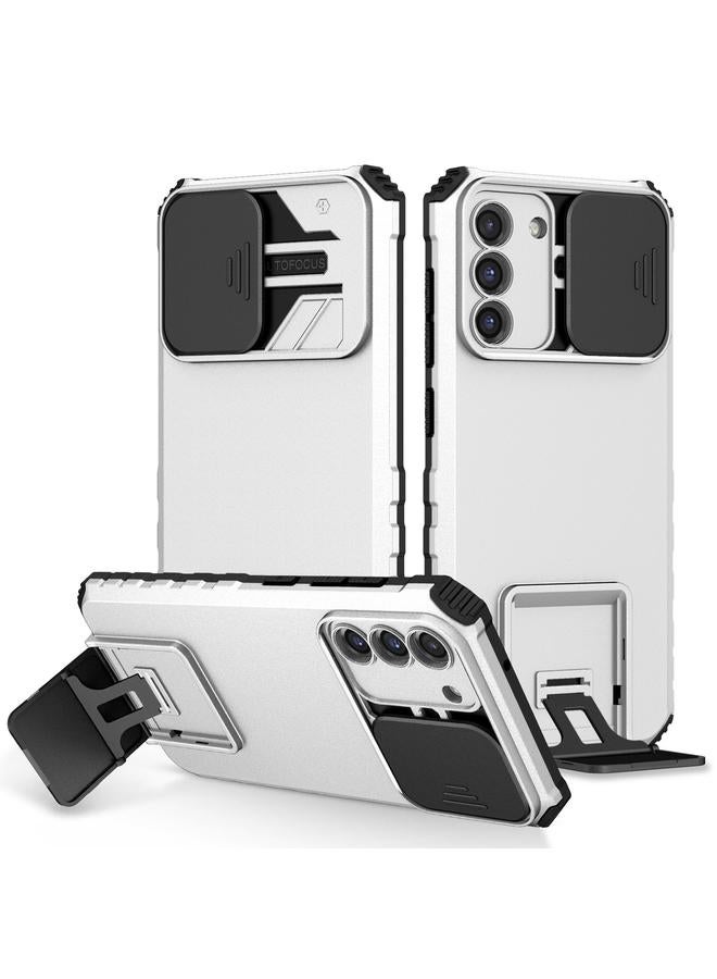 اس-توب جراب لهاتف Samsung Galaxy S21 FE 5G مع حامل مجسم وغطاء منزلق للكاميرا - Image 1