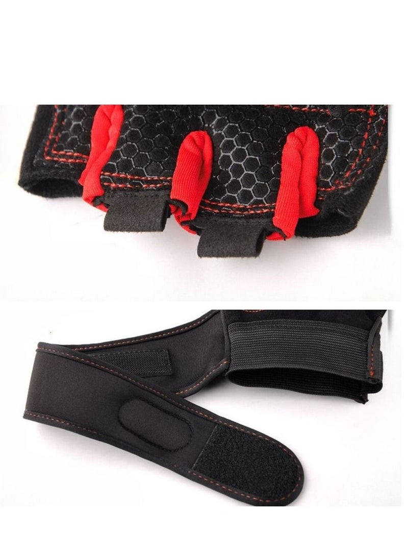Fitness Half Finger Gloves Men And Women Wrist Guard Sports Dumbbell Riding Non Slip Horizontal Bar Exercise Training