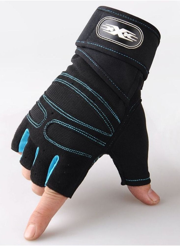Generic Fitness Half Finger Gloves Men And Women Wrist Guard Sports Dumbbell Riding Non Slip Horizontal Bar Exercise Training  - Image 1