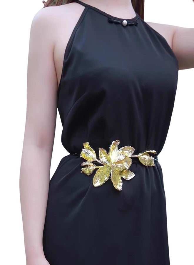 Suillty Rerto Tulip Flower Waist Belt for Women Elegant Leather Rope Waistband Body Chain for Dresses Skirts Jeans - Image 3