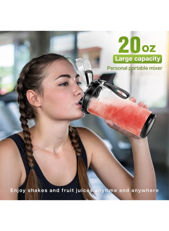 هومستر 20 أوقية محمولة خلاط 600ML، 4000mAh عصائر كهربائية لضربات و Smoothies، مع BPA خالية و 2 أوضاع خلط - Image 2