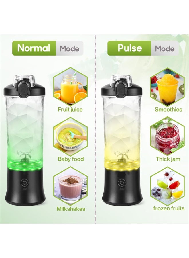 هومستر 20 أوقية محمولة خلاط 600ML، 4000mAh عصائر كهربائية لضربات و Smoothies، مع BPA خالية و 2 أوضاع خلط - Image 4