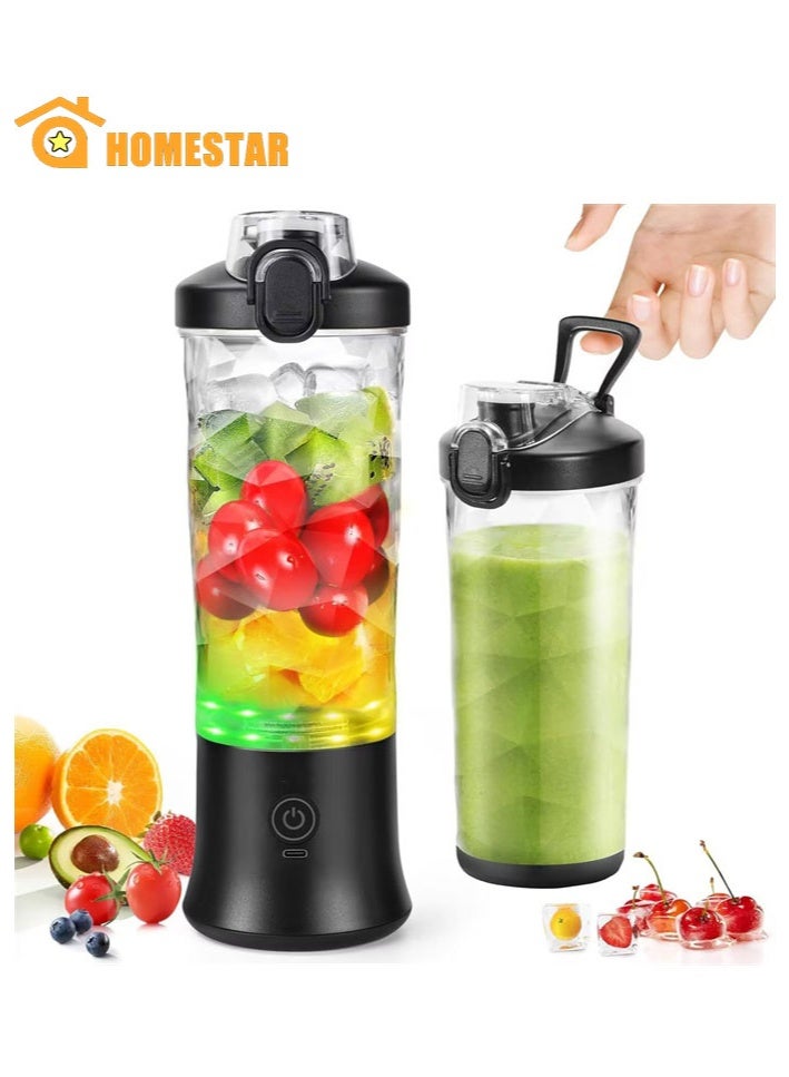 هومستر 20 أوقية محمولة خلاط 600ML، 4000mAh عصائر كهربائية لضربات و Smoothies، مع BPA خالية و 2 أوضاع خلط - Image 1