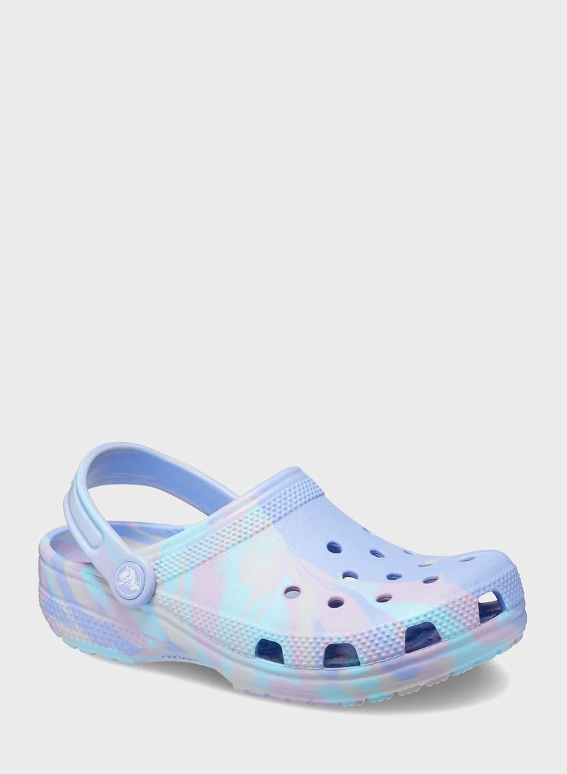 crocs Kids Classic Marbled Clog Sandals