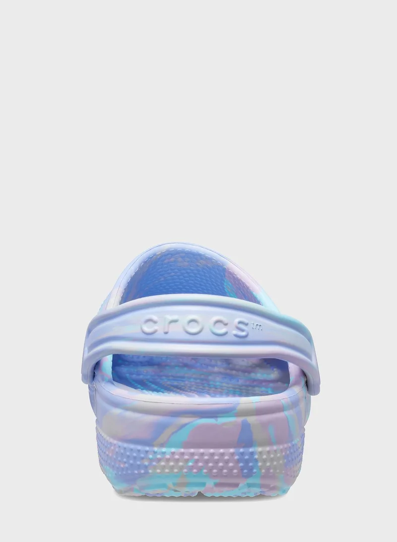 crocs Kids Classic Marbled Clog Sandals