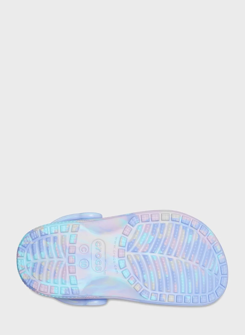 crocs Kids Classic Marbled Clog Sandals