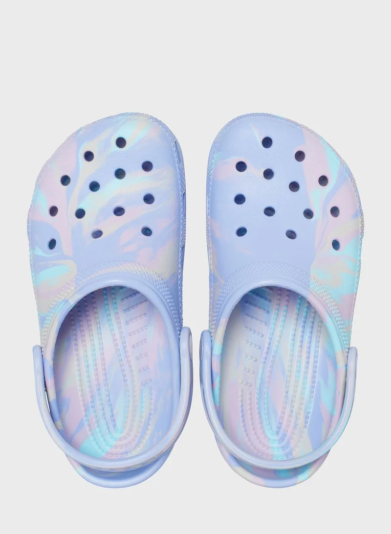 crocs Kids Classic Marbled Clog Sandals