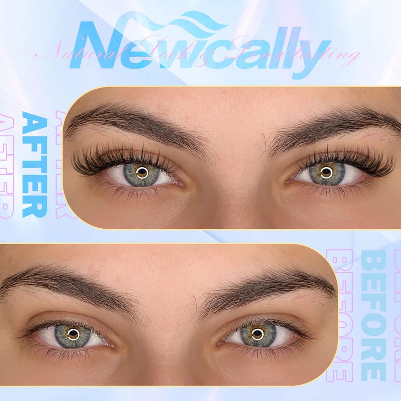Newcally Cluster Eyelash Extensions Kit Lash Clusters Kit Natural Wispy Individual Lashes Kit C-curly DIY Lash Extension Kit 10-16MM Eyelash Clusters Kit with Lash Remover by Newcally - Image 4