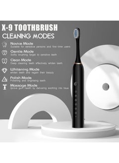 BTFMEI Electric Toothbrushes for Adults, Rechargeable Sonic Electric Toothbrush, High-Frequency Vibration Teeth Whitening Toothbrush, 6 Modes Adjustable and Smart Electric Toothbrush with 4 Detachable Soft-Bristle Brush Heads  - Image 3
