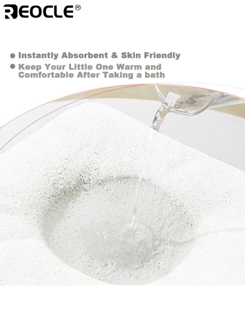 ريوكل منشفة استحمام كرتونية للأطفال ناعمة وصديقة للجلد لفّة دافئة ماصة للماء تصميم دب لطيف قابلة للغسل في الغسالة مستلزمات استحمام الأطفال - Image 5
