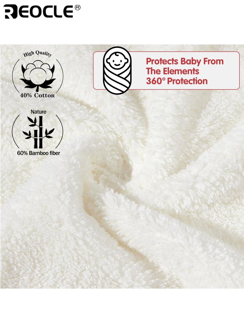 ريوكل منشفة استحمام كرتونية للأطفال ناعمة وصديقة للجلد لفّة دافئة ماصة للماء تصميم دب لطيف قابلة للغسل في الغسالة مستلزمات استحمام الأطفال - Image 3