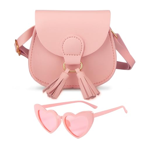Qiuhome Little Girls Purse Toddler Girl Kid Purses for Little Girls (Pink,Small) - Image 1
