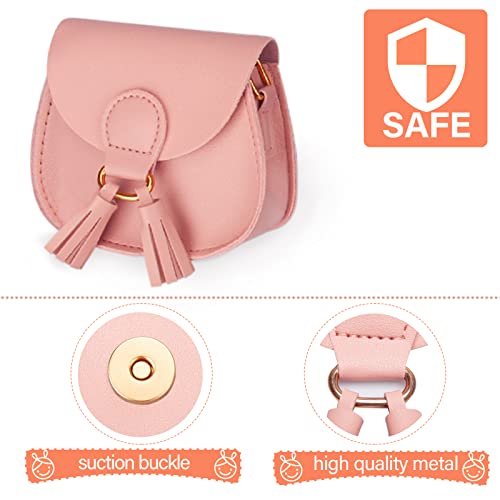 Qiuhome Little Girls Purse Toddler Girl Kid Purses for Little Girls (Pink,Small) - Image 4