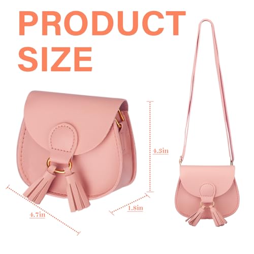 Qiuhome Little Girls Purse Toddler Girl Kid Purses for Little Girls (Pink,Small) - Image 2