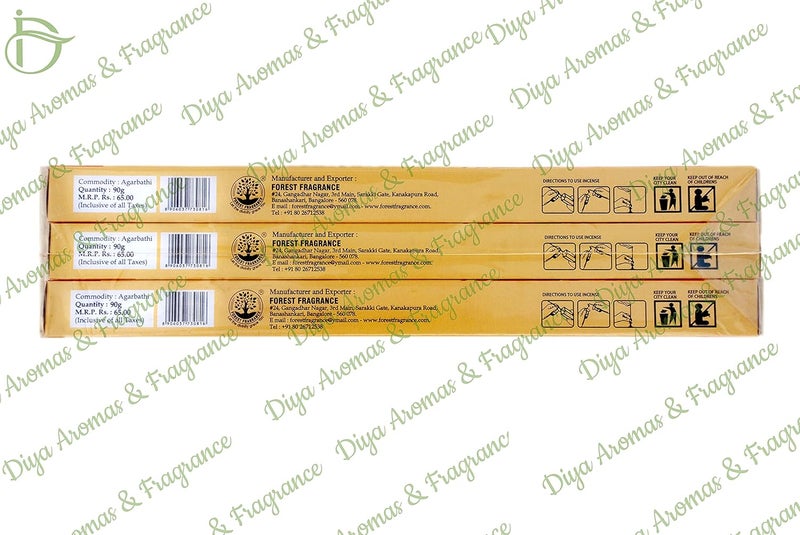 FOREST FRAGRANCE Forest Sandal Incense Sticks Black Bathi Pack of 6 Boxes - Image 2