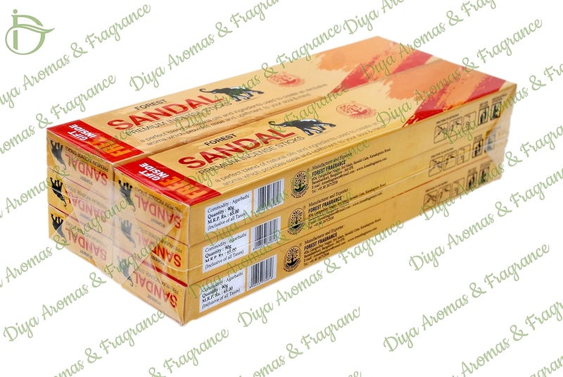 FOREST FRAGRANCE Forest Sandal Incense Sticks Black Bathi Pack of 6 Boxes - Image 3