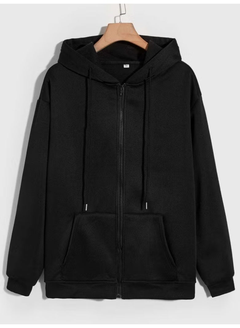 Daxis Sportwear Company Zippered Hooded Oversize Sweatshirt - Image 1