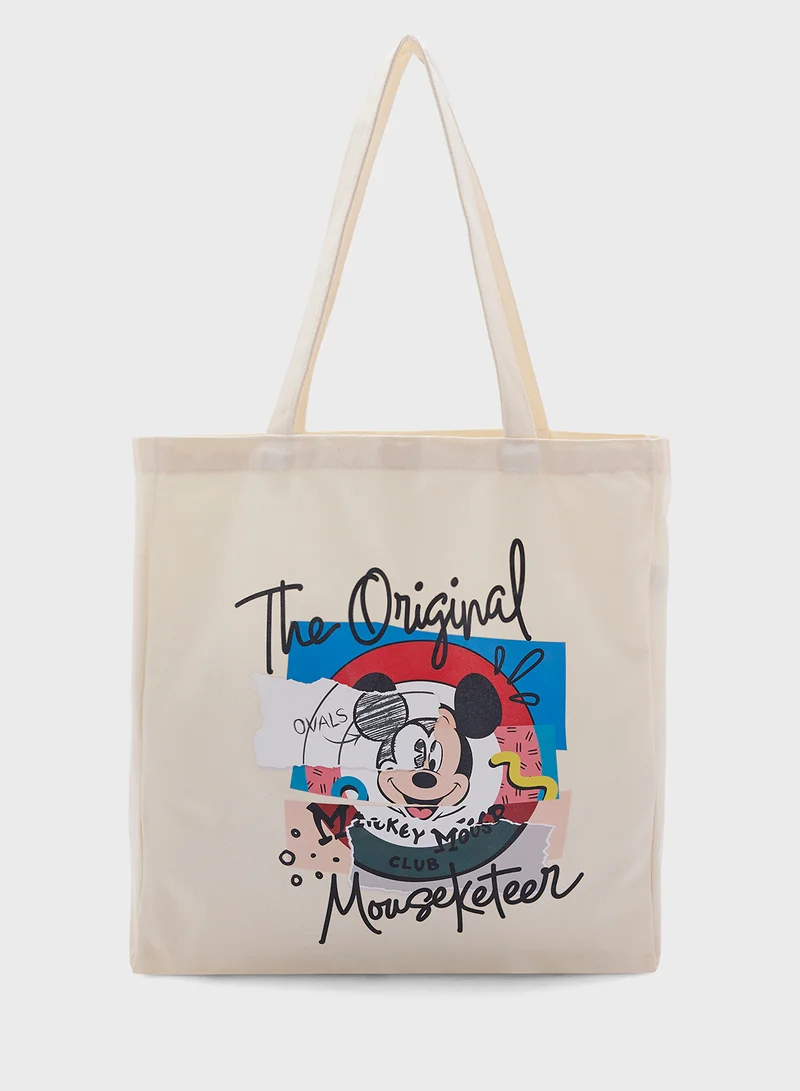 SP Characters Mickey Mouse Print Double Handle Shopper Bag