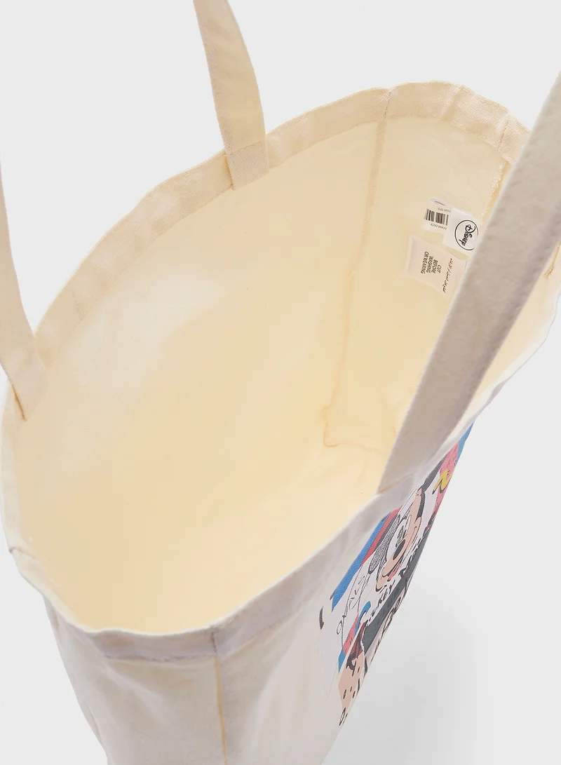 SP Characters Mickey Mouse Print Double Handle Shopper Bag