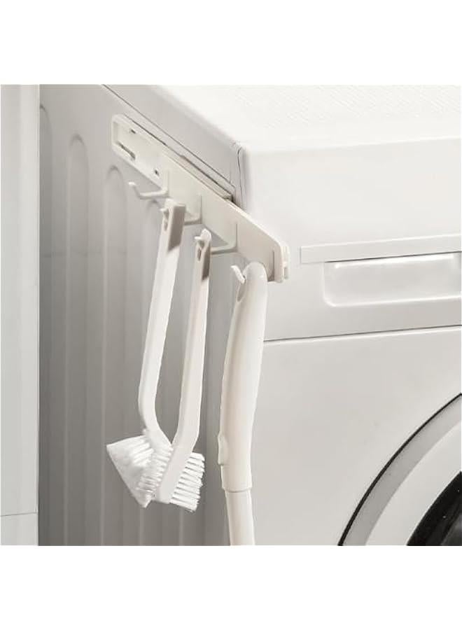 Arabest 2-Piece Wall Mounted Kitchen Hat Hook Rack with Sliding Hanger – White ABS Material, No Punching Needed  - Image 4